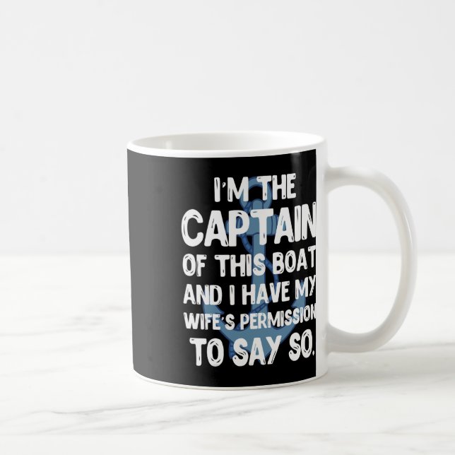 Caneca De Café Captain Boater Boating Pontoon Summer Vacation Gif (Direita)