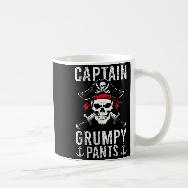 Caneca De Café Captain Mpy Pants Rate Humor Skull Graphic  (Direita)