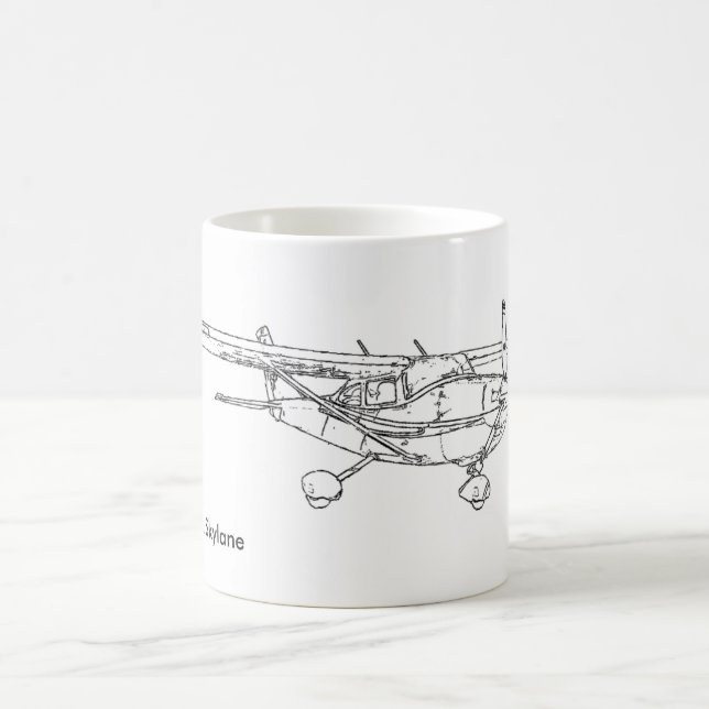 Caneca De Café Captmoonbeam Cessna 82 Skylane (Centro)