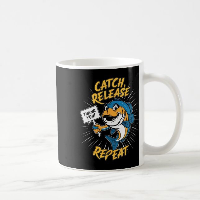Caneca De Café Captura E Soltura Pesca Divertida  (Direita)