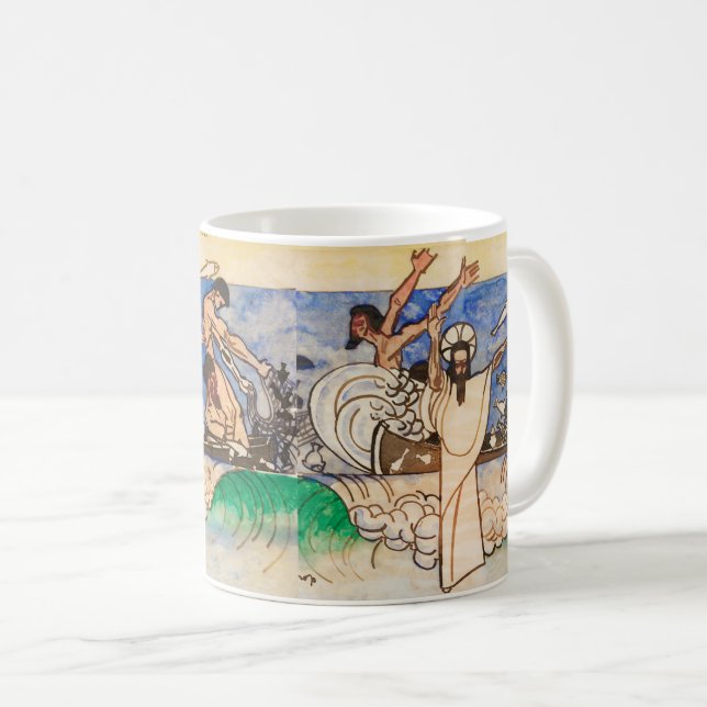 Caneca De Café Captura Miraculosa de Peixes Jan Toorop (Frente Esquerda)