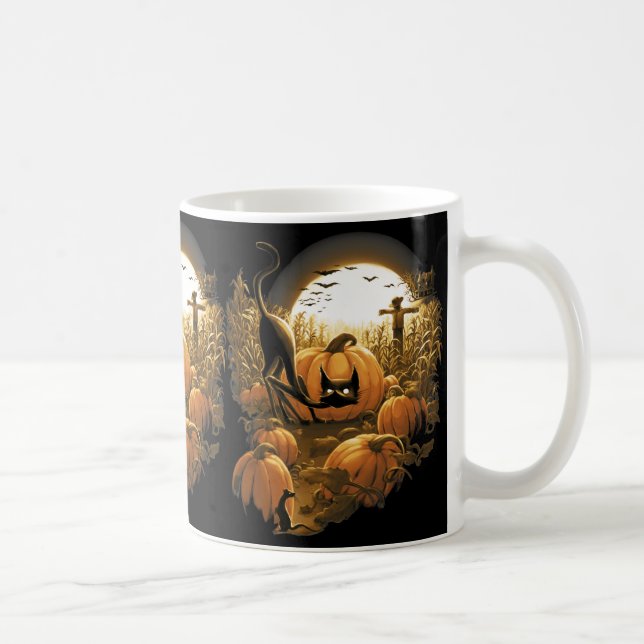 Caneca De Café Capturado num Patch Spooky (Direita)