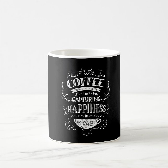 Caneca De Café Capturando a felicidade em uma taça (Criador carregado)