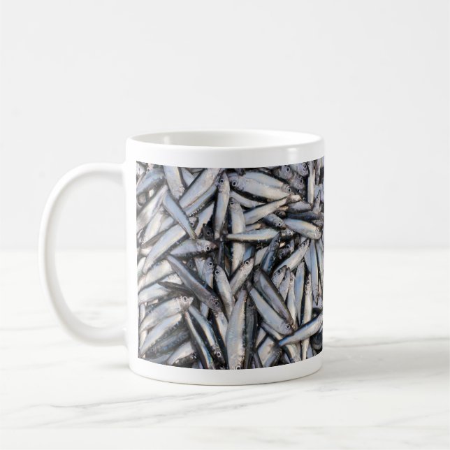 Caneca De Café Capturas de peixe fresco - ingredientes de comida. (Esquerda)