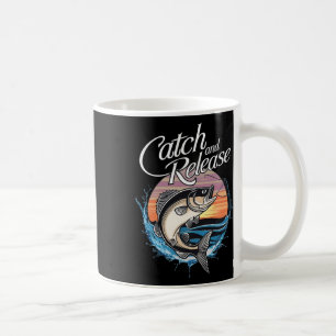 Caneca De Café Capturas E Libertação De Peixes