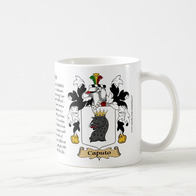 Caneca De Café Caputo, a origem, o significado e a crista (Direita)