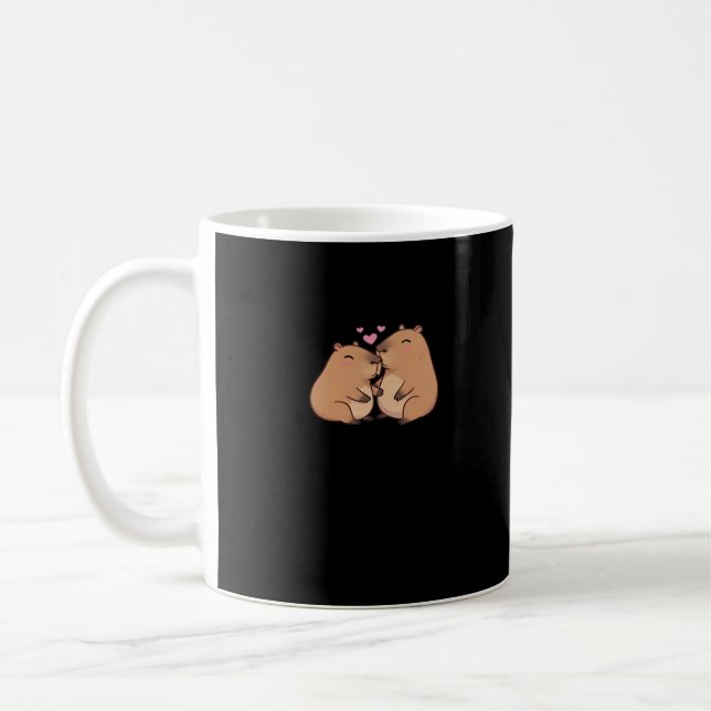 Caneca De Café Capy Better Together Cute Animal Design  (Esquerda)