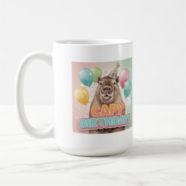 Caneca De Café Capy Birthday! (Esquerda)