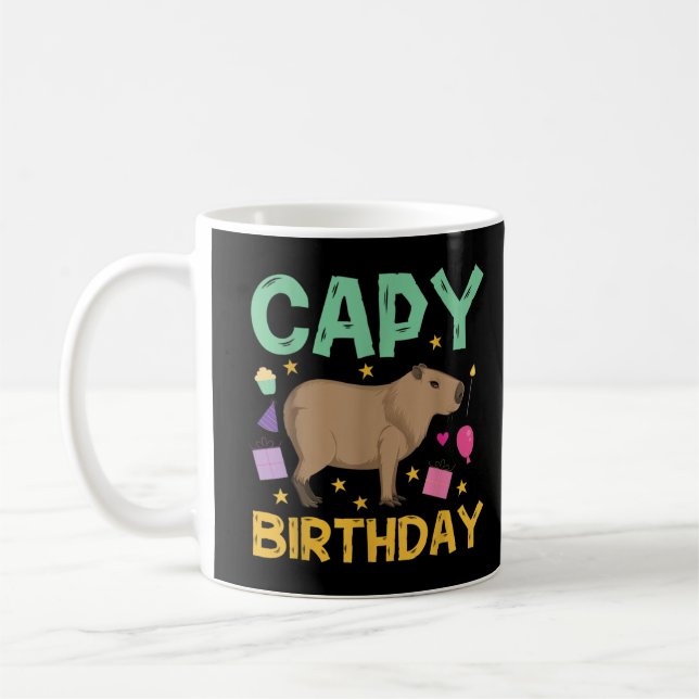 Caneca De Café Capy Birthday, Cappybara, Capybara (Esquerda)