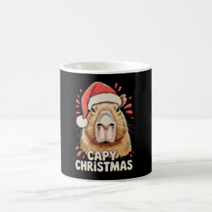 Caneca De Café Capy Natal Xmas Papai Noel Chapéu Capivara Roedor
