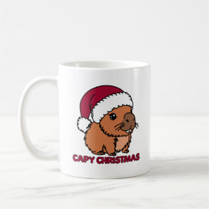 Caneca De Café Capybara Christmas