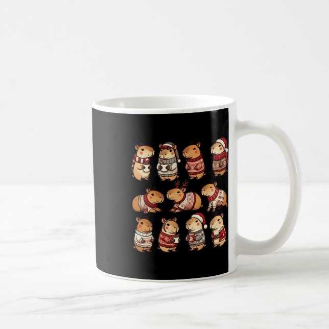 Caneca De Café Capybara Christmas Xmas (Direita)