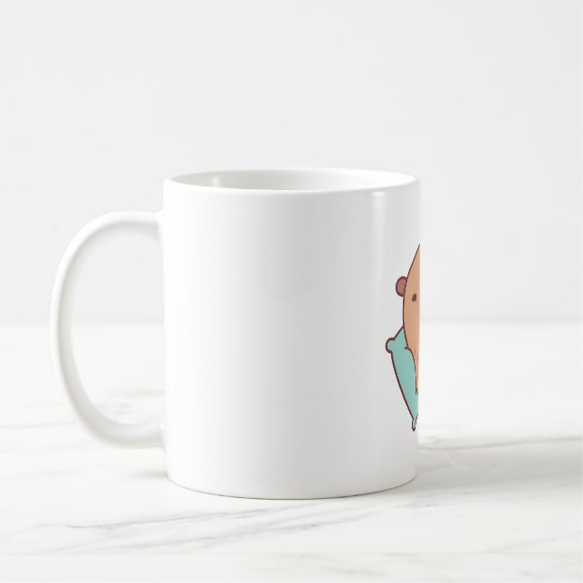 Caneca De Café Capybara Cute Refrigeração E Bebendo Chá (Esquerda)