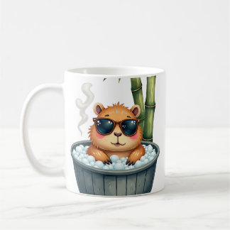 Caneca De Café Capybara Hot Tub Relaxation Stress Relief Sticker