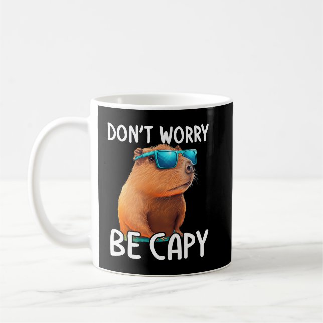 Caneca De Café Capybara Lover Ok Eu Puxo Capybara Camisa Engraçad (Esquerda)