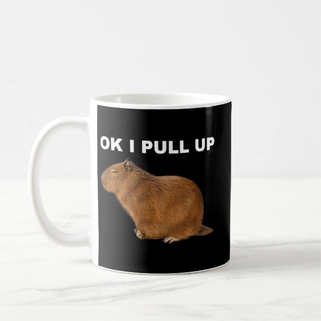Caneca De Café Capybara Lover Ok Eu Puxo Capybara Funny Meme Cu (Esquerda)
