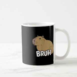 Caneca De Café Capybara Meme Dizendo Bruh Com Meninas Capybara