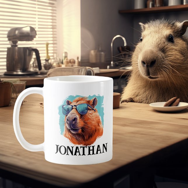 Caneca De Café Capybara Personalizada (Criador carregado)