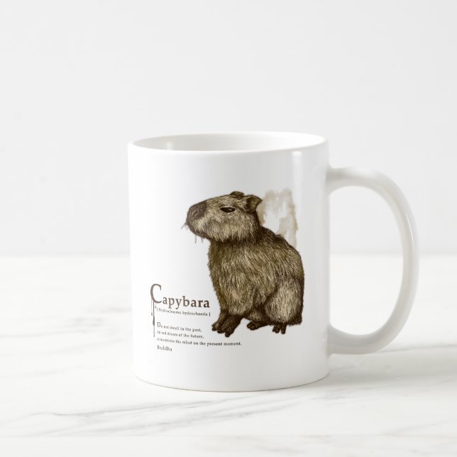 Caneca De Café capybara - sepia (Direita)