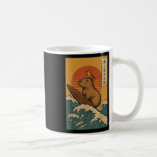 Caneca De Café Capybara Surfing Japonês