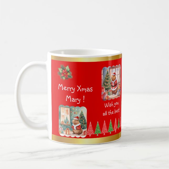 CANECA DE CAFÉ CAPYBARA XMAS MUG (Esquerda)