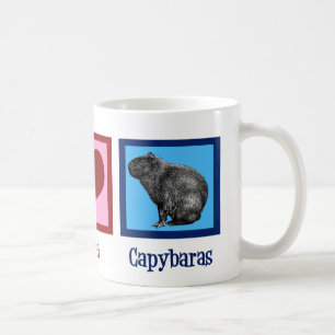 Caneca De Café Capybaras do amor da paz