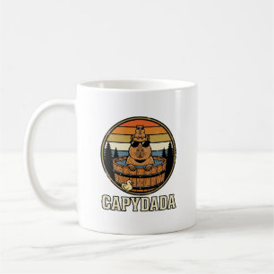 Caneca De Café Capydada Capivara Pai Retro Banheira de Hidromassa