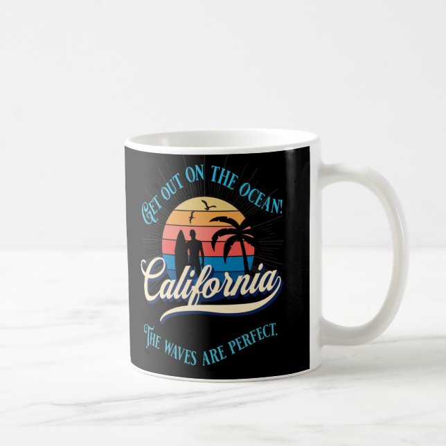 Caneca De Café Cara Califórnio de Surfe (Direita)