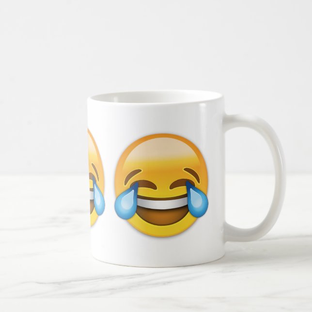 Caneca De Café Cara com os rasgos da alegria Emoji (Direita)