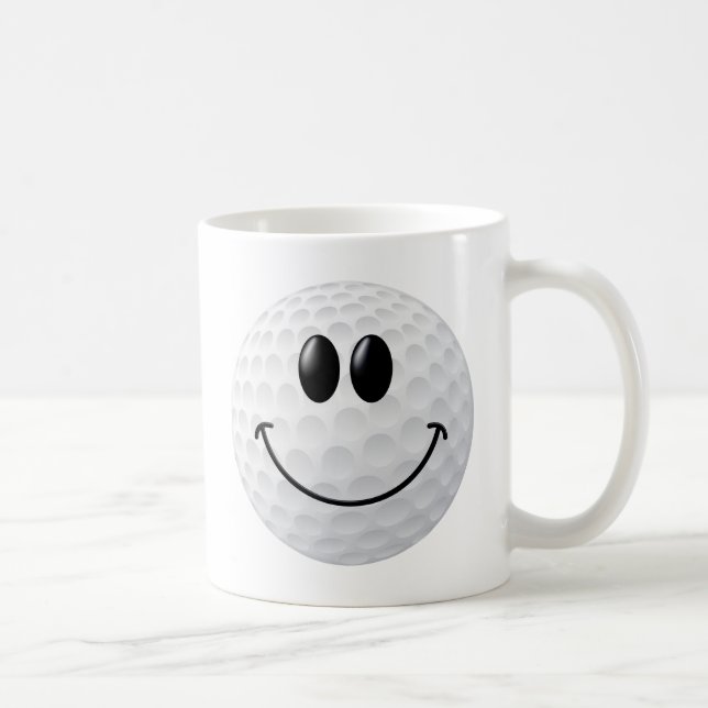 Caneca De Café Cara da bola de golfe (Direita)