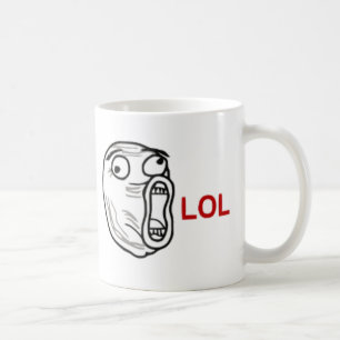 Caneca De Café Cara da raiva de LOL