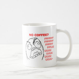 Caneca De Café Cara da raiva nenhum café