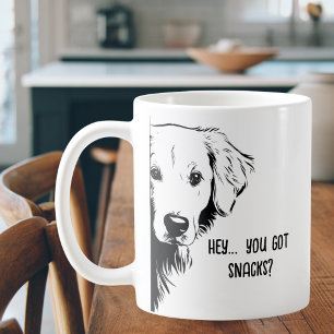 Caneca De Café Cara de Cachorro Engraçada & Petiscos Mãe de Cacho