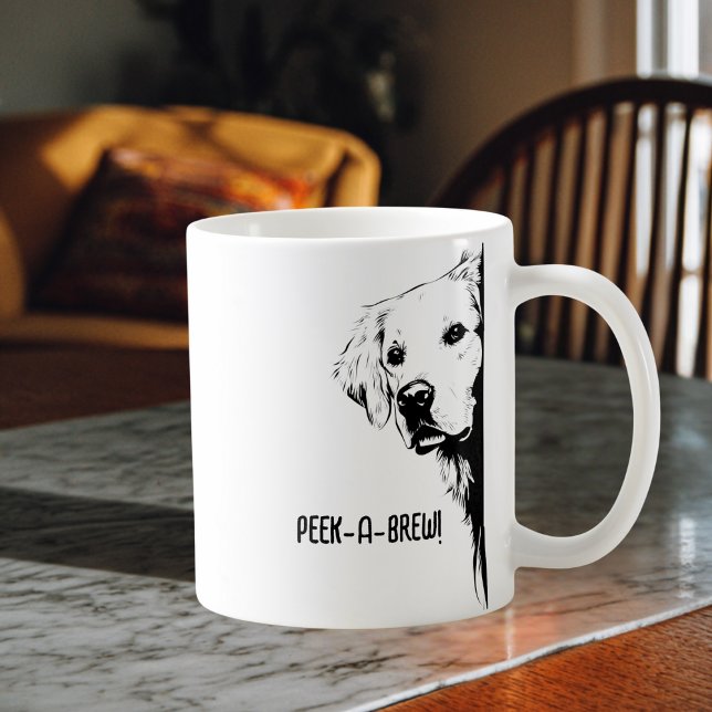 Caneca De Café Cara de Cachorro Engraçada & Petiscos Mãe de Cacho (Criador carregado)
