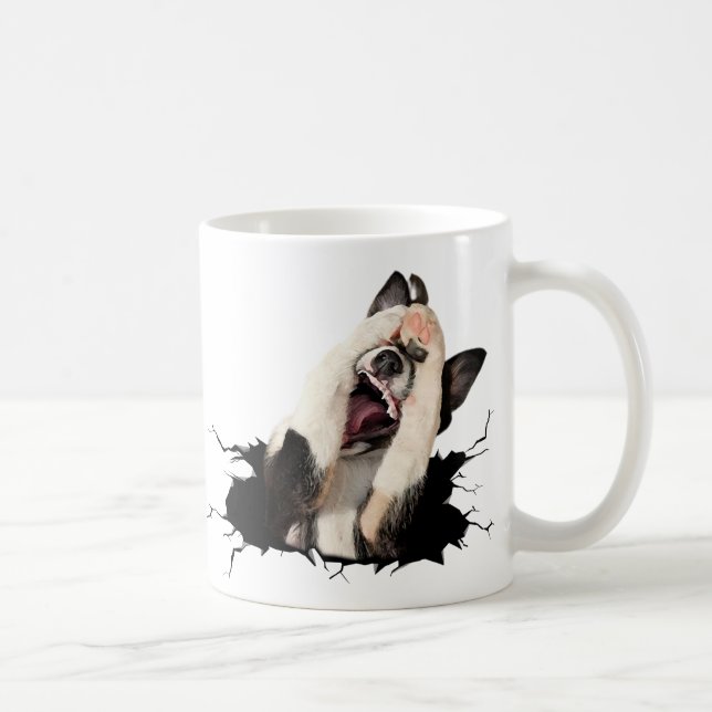 Caneca De Café Cara de cão estranho (Direita)