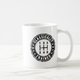 Caneca De Café Cara de carro treinado clicamente alavanca de tran