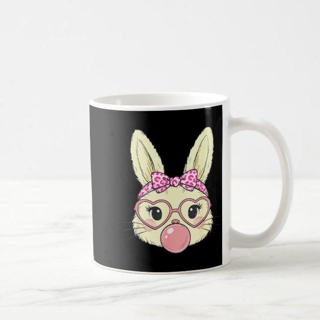 Caneca De Café Cara de Coelho Fofo para Mulheres Meninas Crianças (Direita)