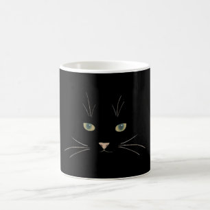 Caneca De Café Cara de gato com olhos, nariz e sussurros