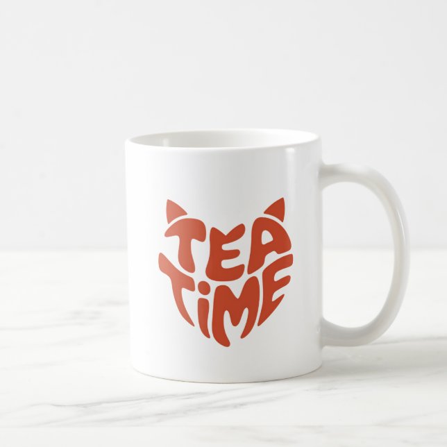 Caneca De Café Cara de Gato de Tea Time (Direita)