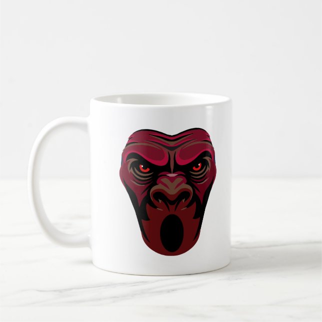 Caneca De Café Cara de Macaco Zangado (Esquerda)