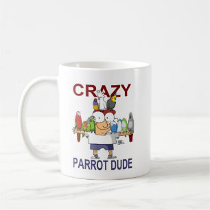 Caneca De Café Cara de papagaio louco