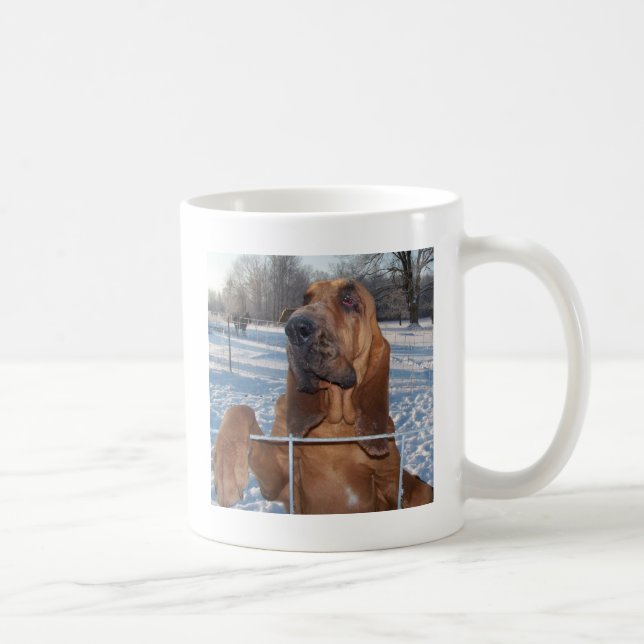 Caneca De Café Cara do Bloodhound (Direita)