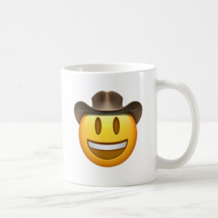 Caneca De Café Cara do emoji do vaqueiro
