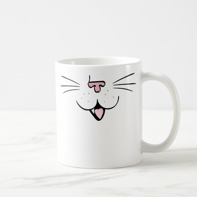 Caneca De Café Cara do gato - canhota (Direita)