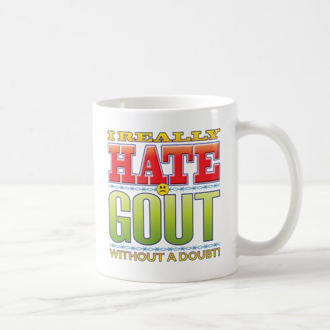 Caneca De Café Cara do ódio da gota (Direita)