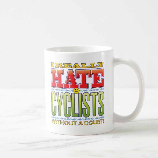 Caneca De Café Cara do ódio dos ciclistas (Direita)