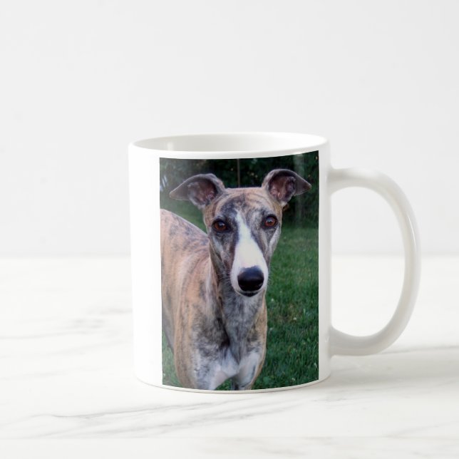 Caneca De Café cara do whippet (Direita)