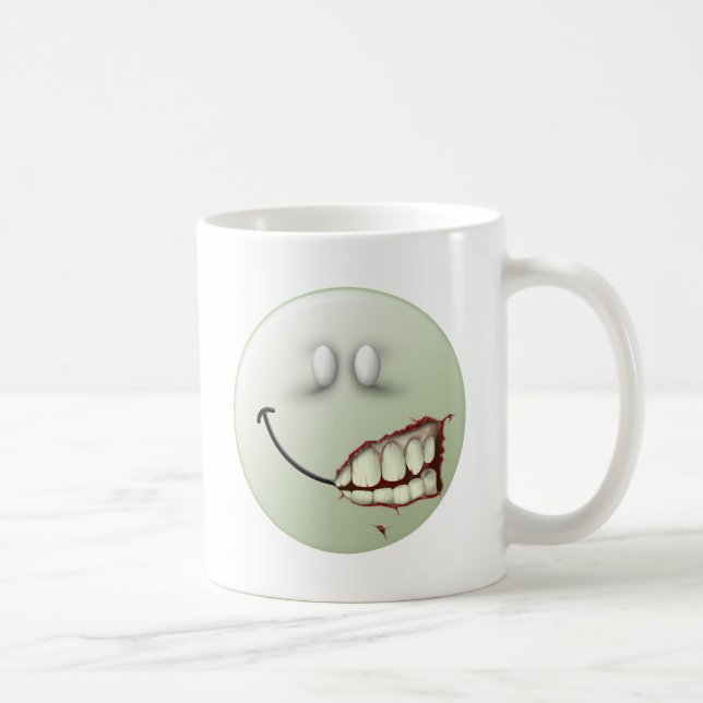 Caneca De Café Cara do zombi (Direita)