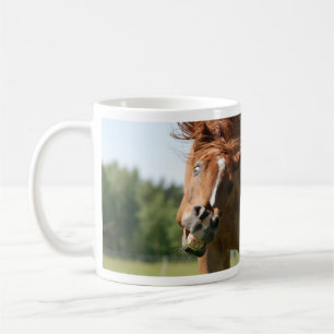 Caneca De Café Cara engraçada com lábios ondulados, olho louco