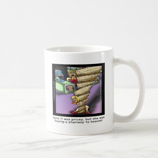 Caneca De Café Cara Escadaria Celestial Engraçada (Direita)
